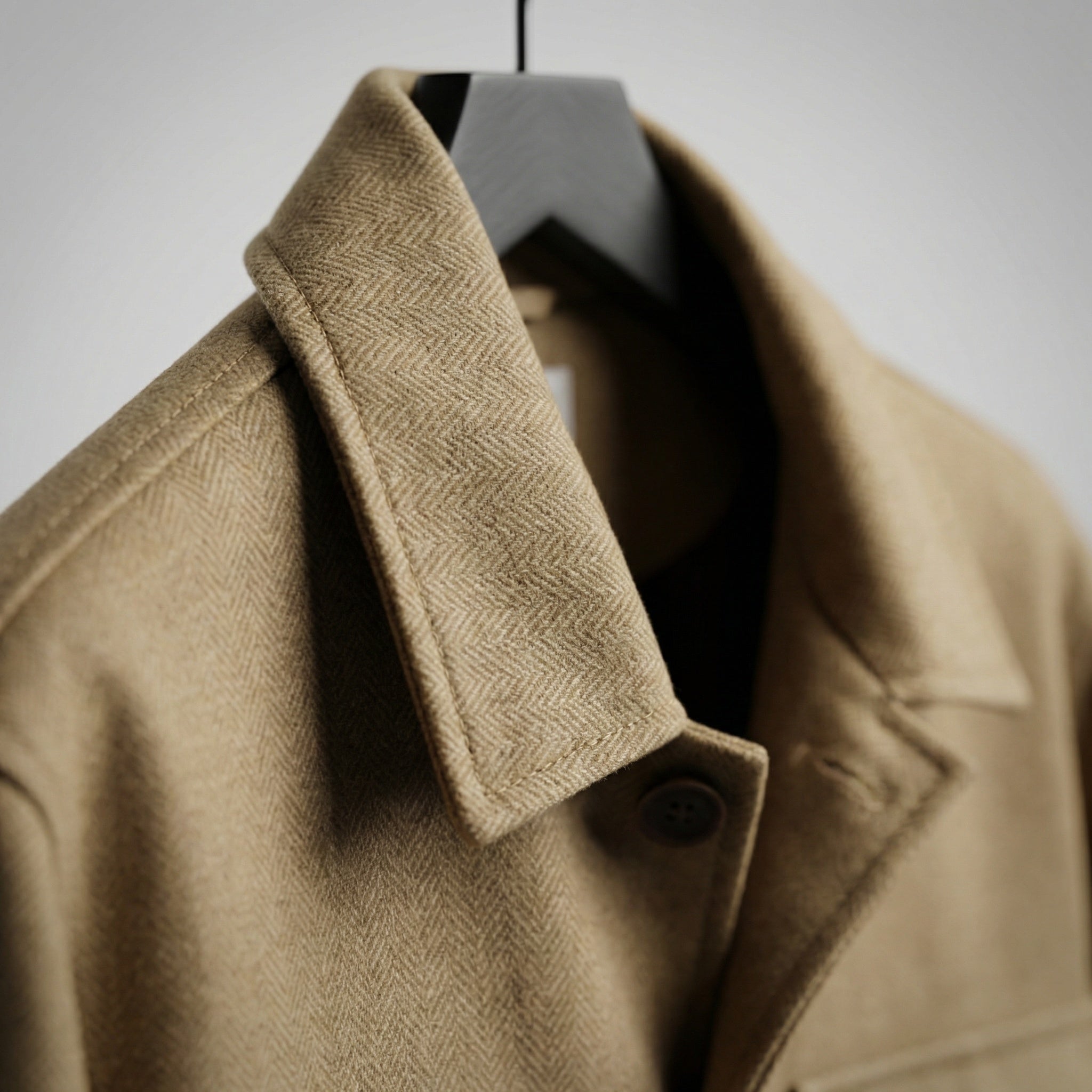 100% Wool Herringbone Warm Sand jacket