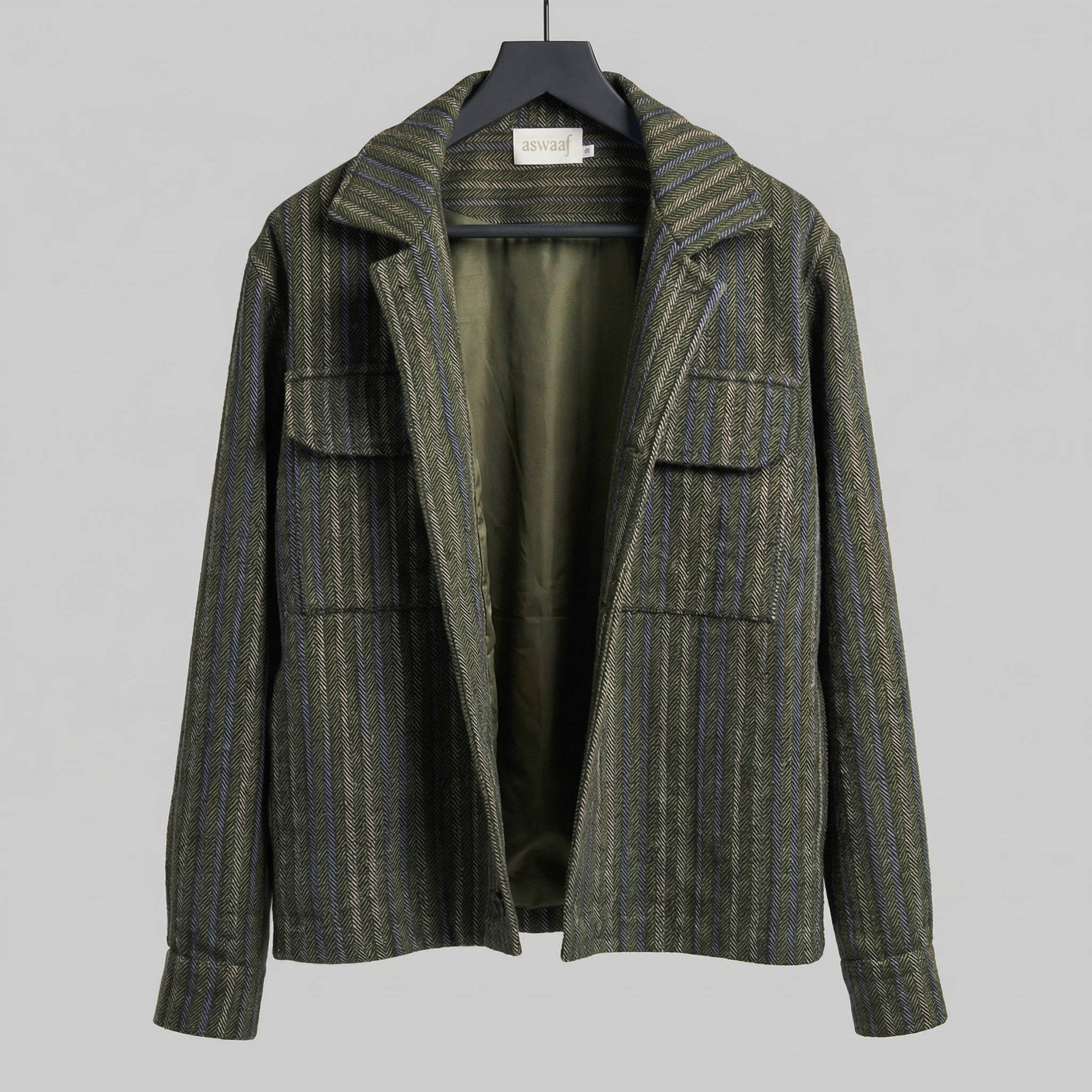 Herringbone Wool Patterned Jacket - Modern