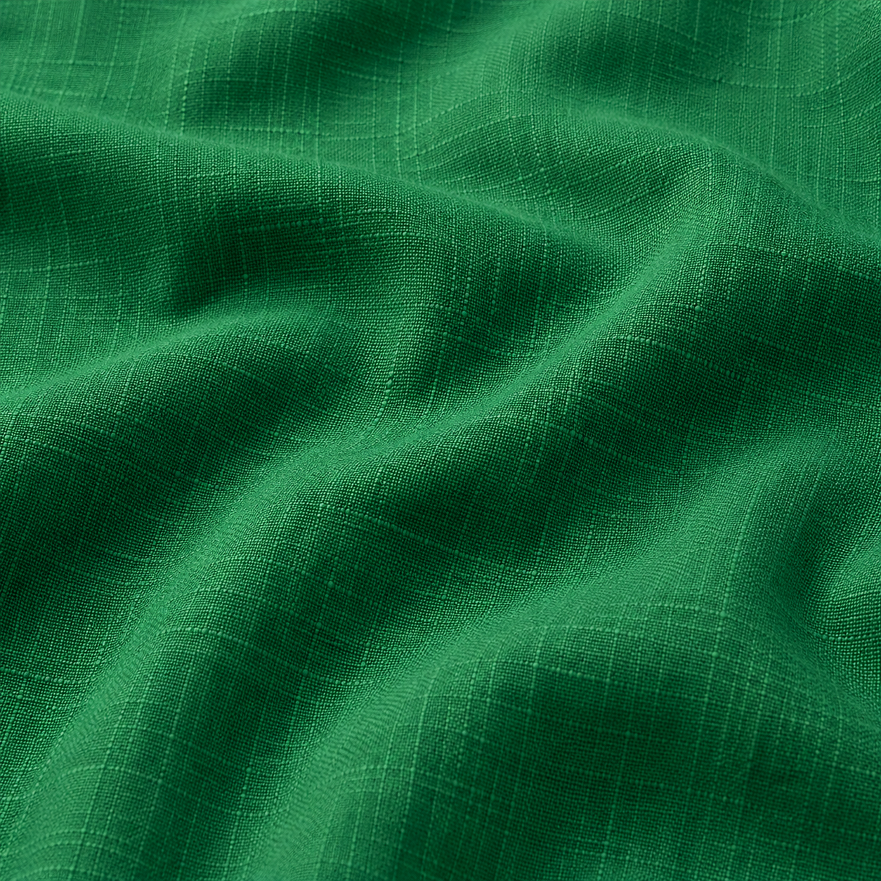 Relaxed Green Linen Cotton Blend Shirt