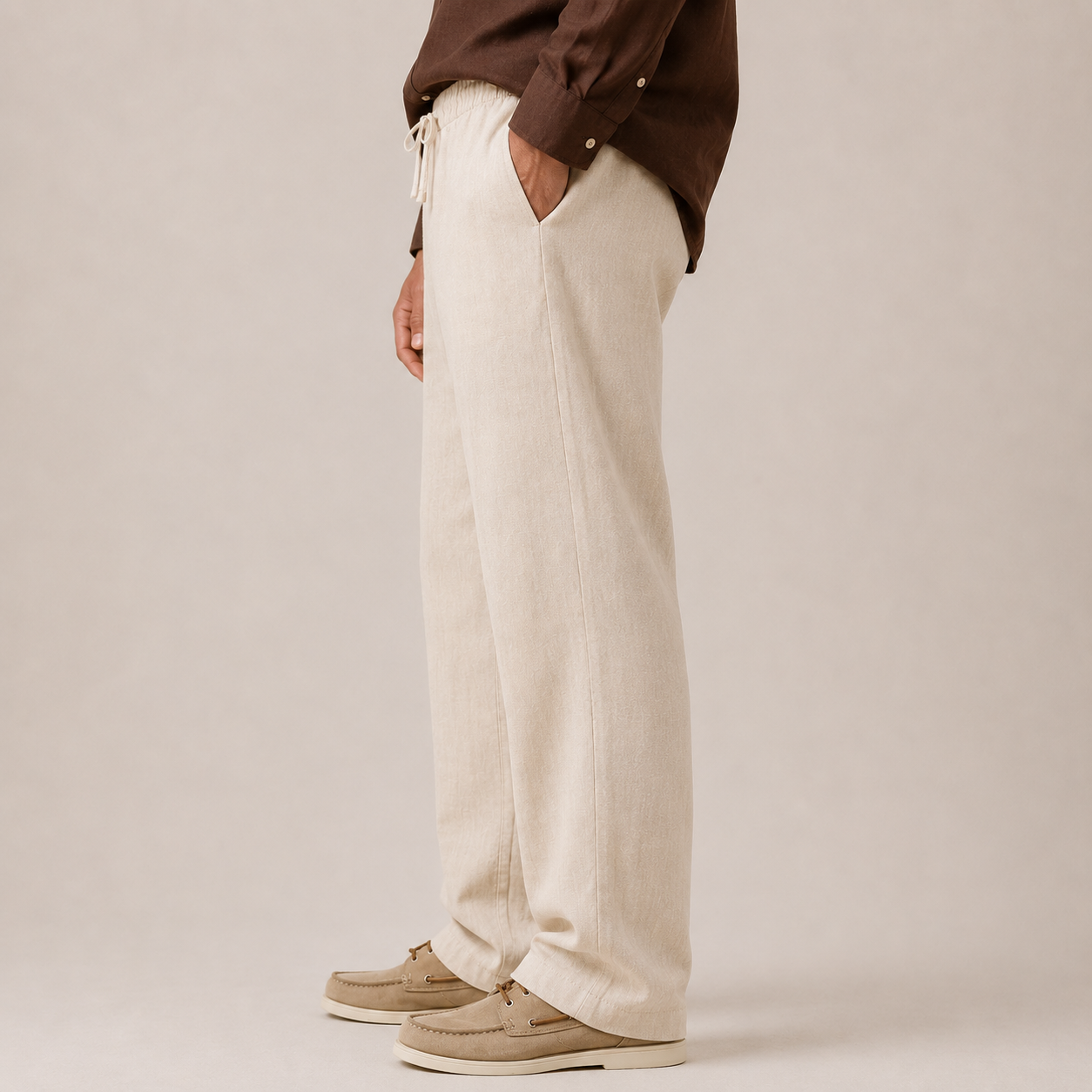 Beige linen Pants