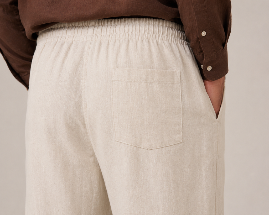 Beige linen Pants