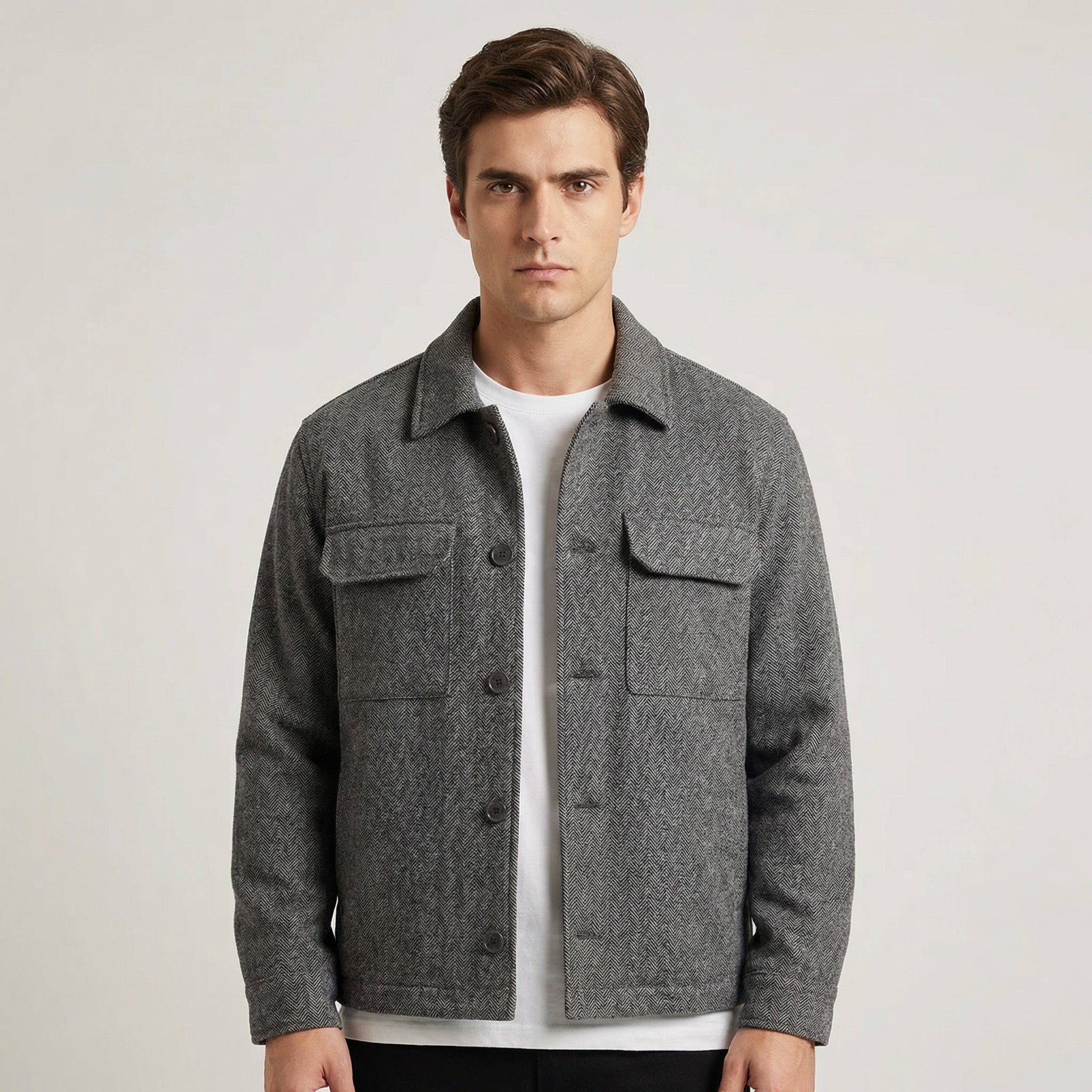 Herringbone 100% Wool Jacket - Classic