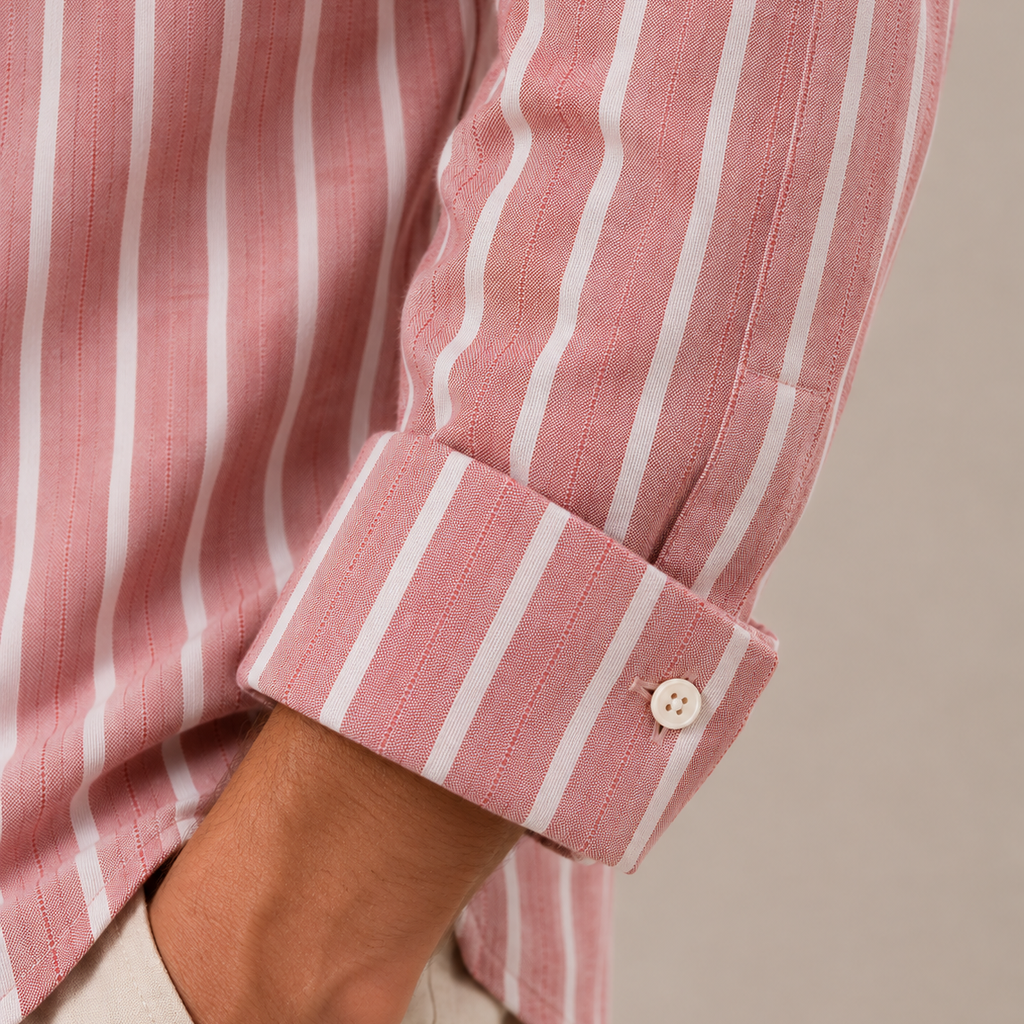 100% Cotton Oxford Shirt - Dusty Rose