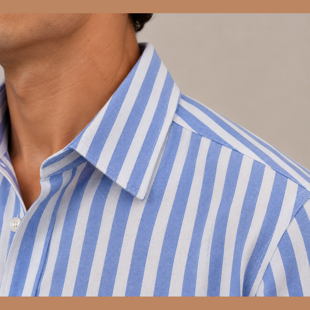 100% Cotton Oxford Shirt - Cornflower Blue