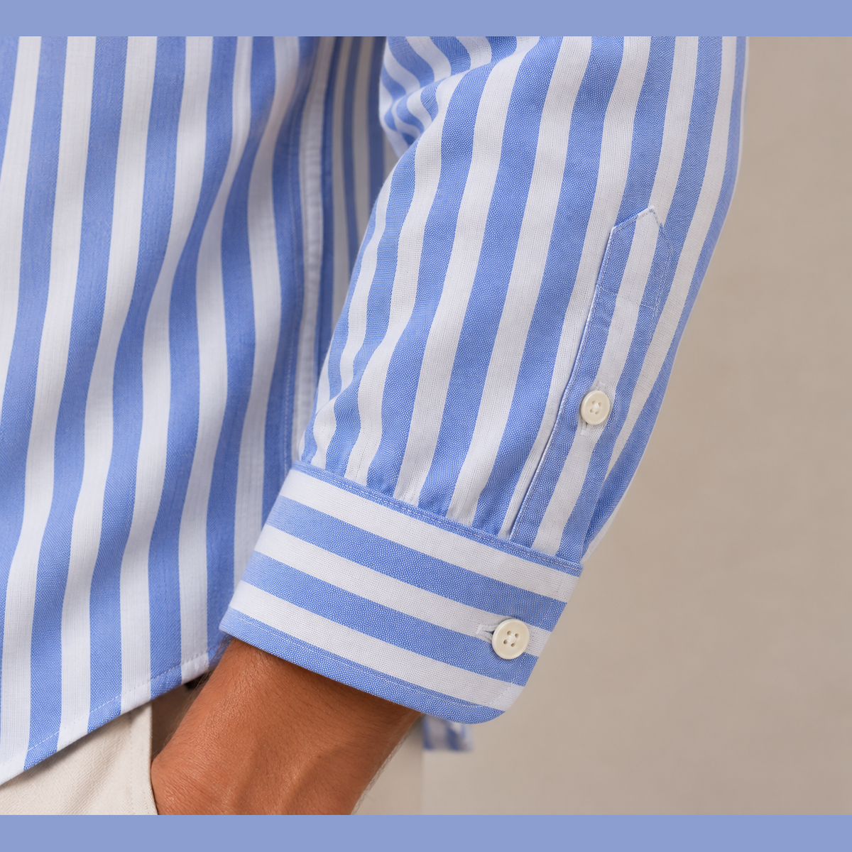 100% Cotton Oxford Shirt - Cornflower Blue